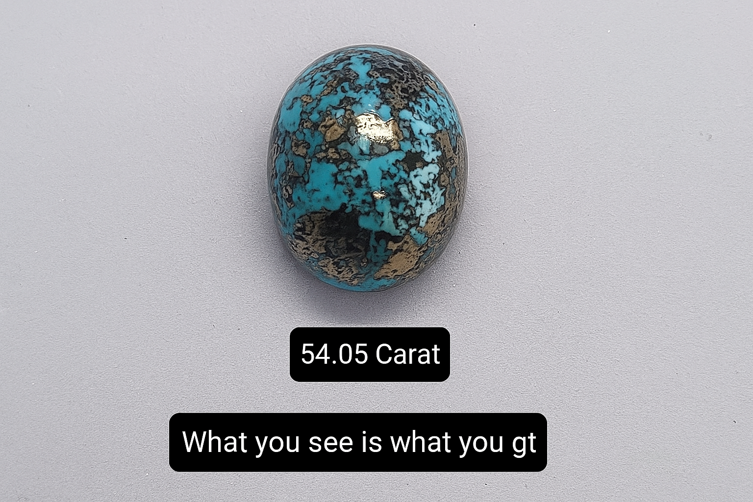 Natural Irani Firoza 54.05 Carat