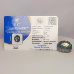 Natural Irani Firoza 38.56 Carat 42.03 Ratti